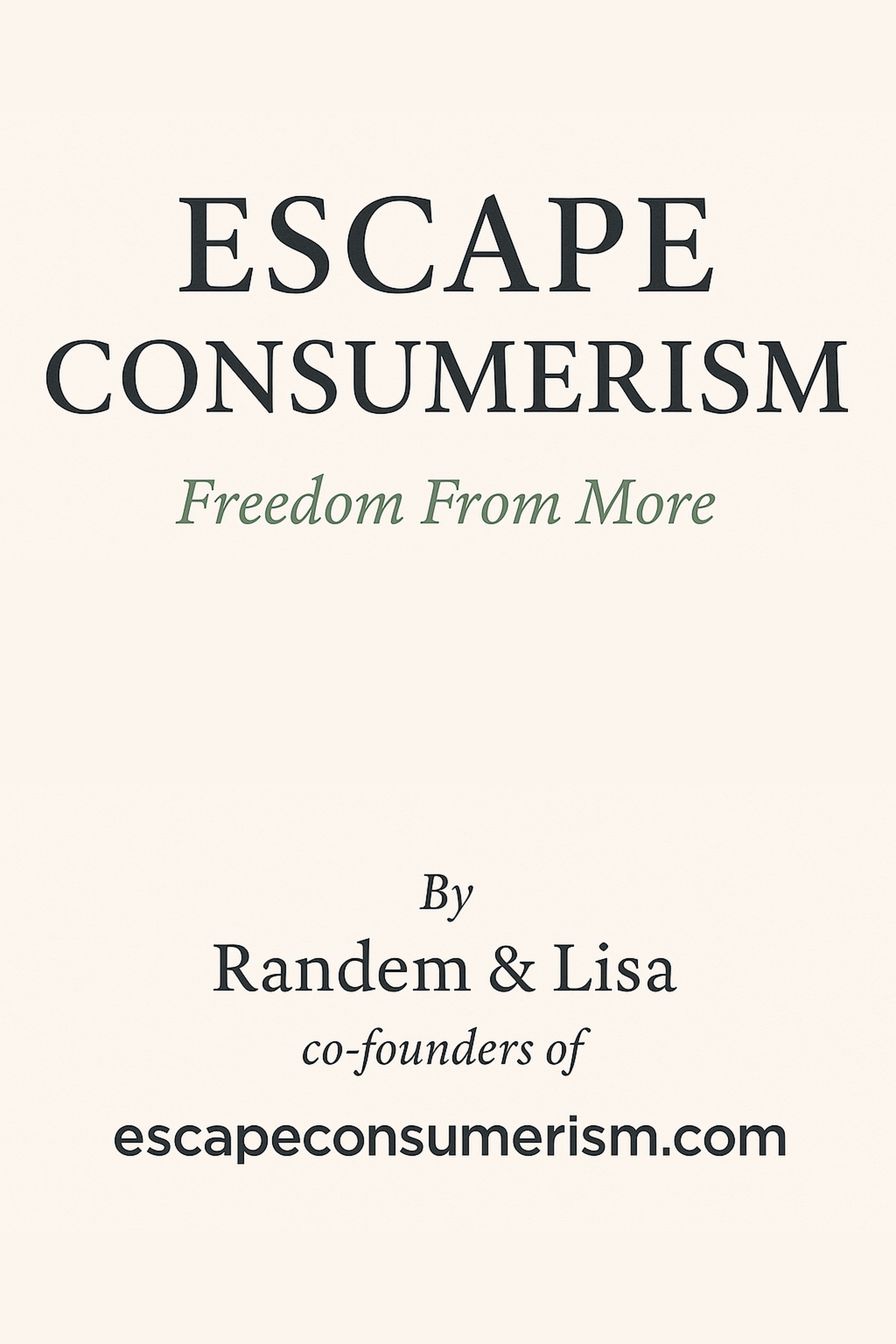 Escape Consumerism Book Cover